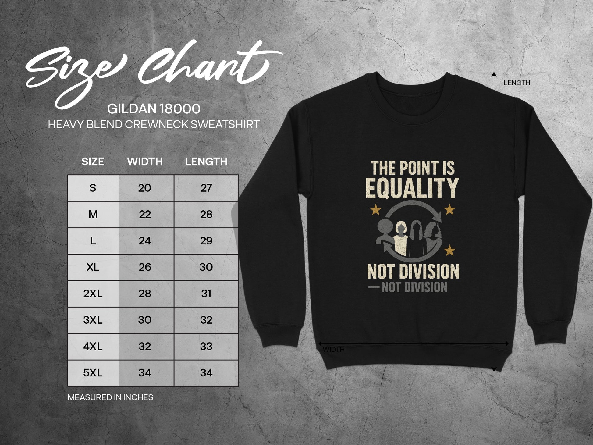 The Point Is Equality Not Division Crewneck Sweatshirt product