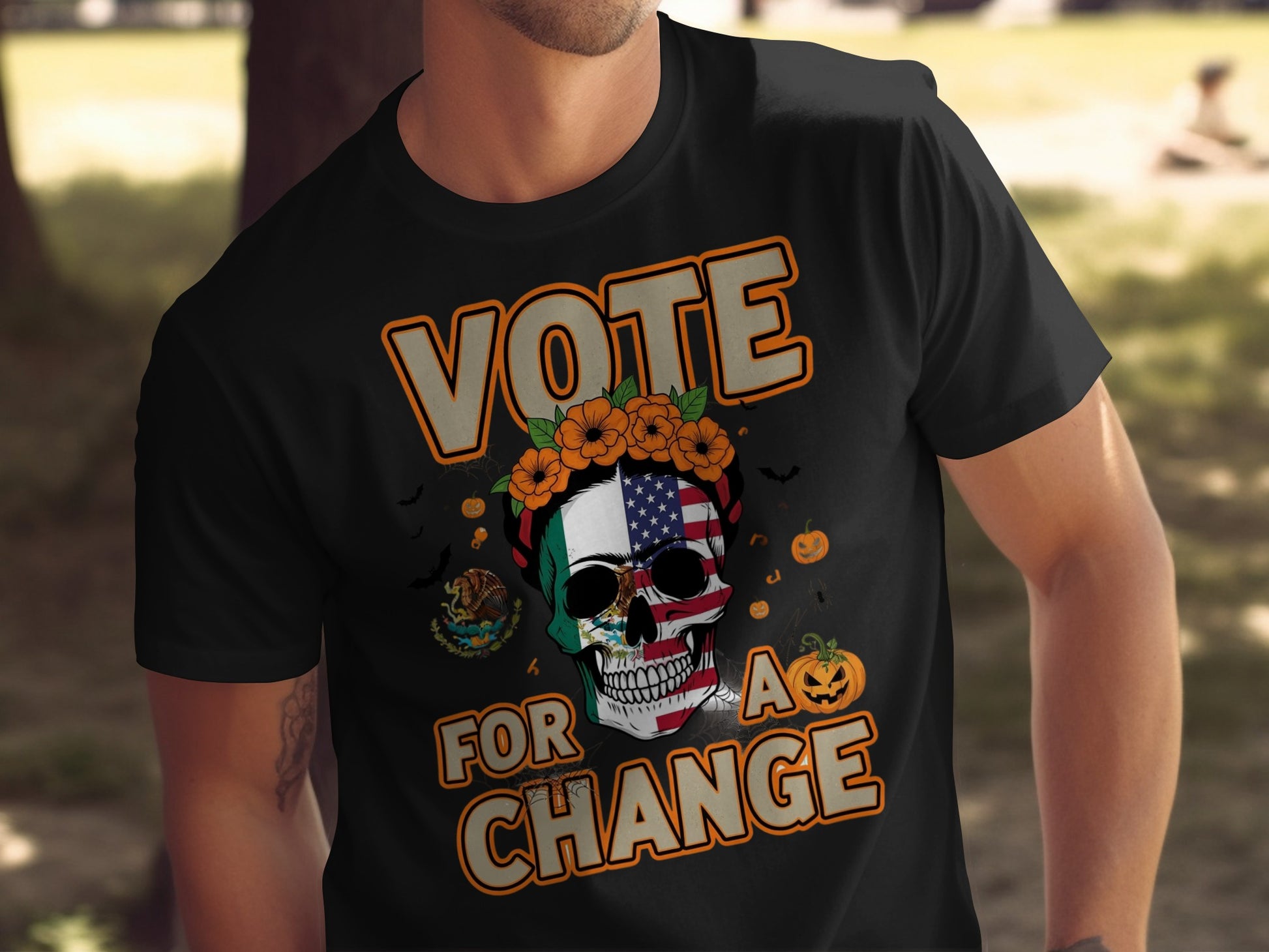 Vote For A Change Skull Halloween Themed Product