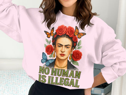 No Human Is Illegal Graphic Sweatshirt for Equality