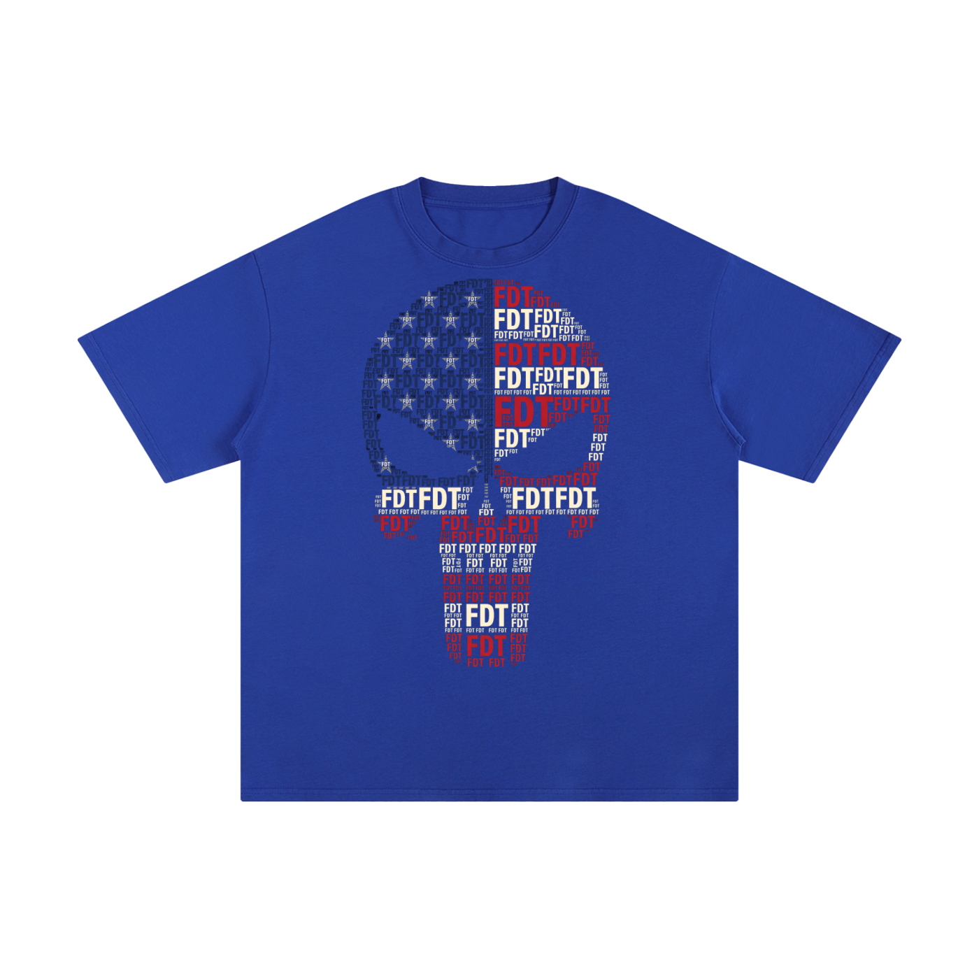 FDT Skull USA Flag Unisex Pure Cotton T-Shirt