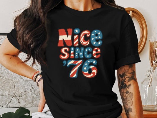 Nice Since '76 Graphic Tee Retro Style Shirt product