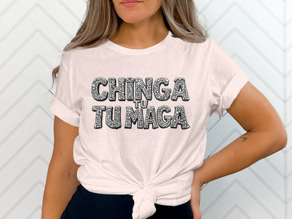 Chinga Tu Tu Maga Graphic Printed Casual T-Shirt