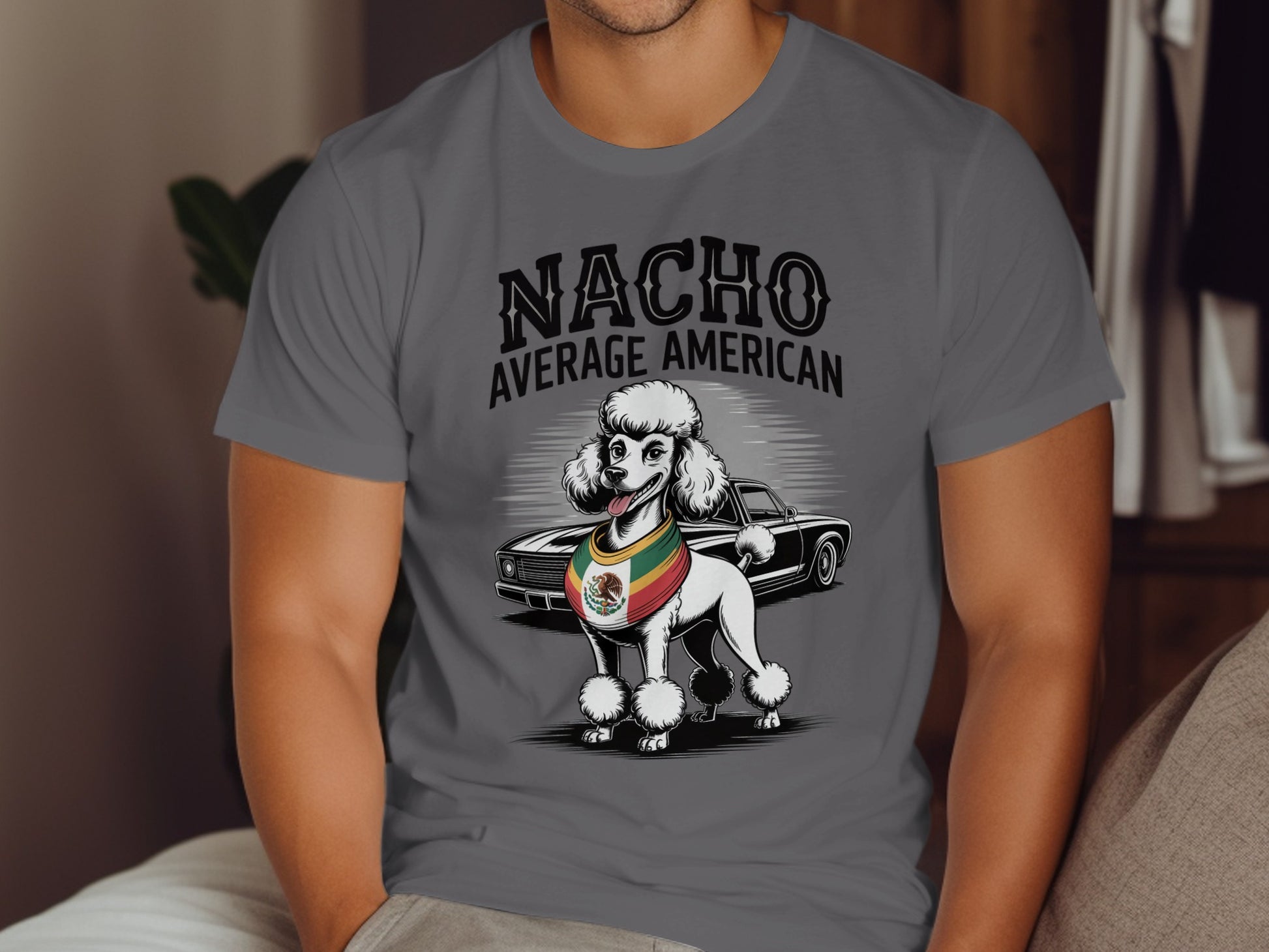 Nacho Average American Vintage Car Dog shirt product