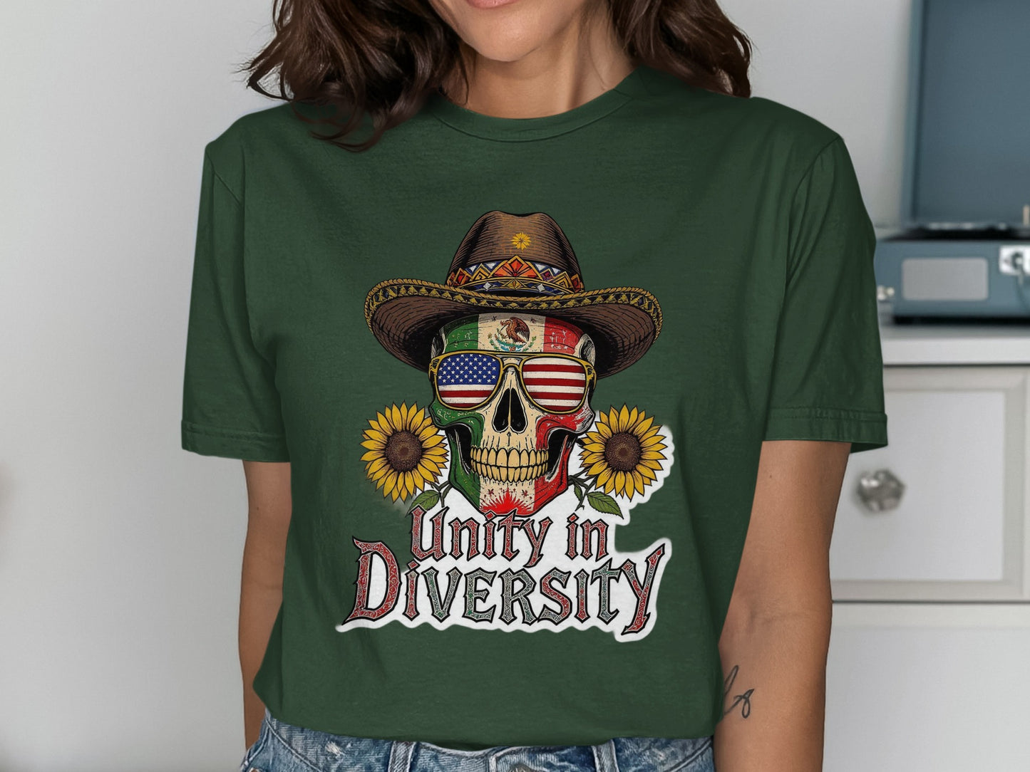 Unity In Diversity Skull Graphic T-Shirt product type