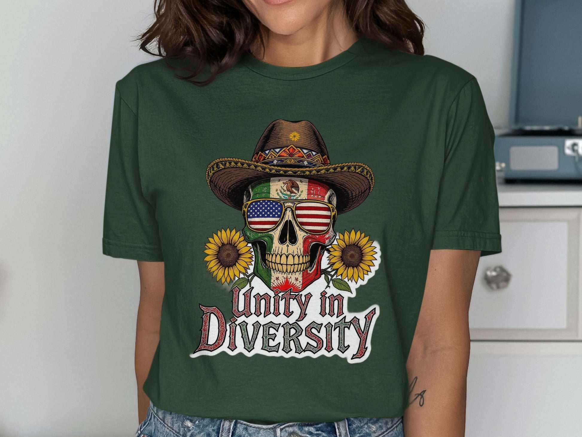Unity In Diversity Skull Graphic T-Shirt product type