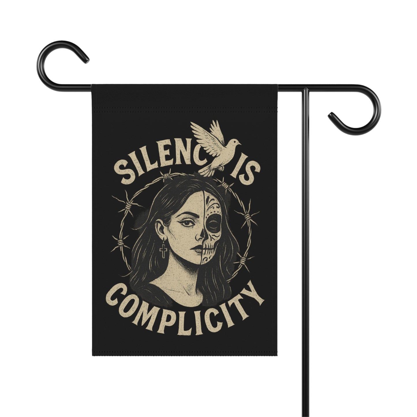 Silence Is Complicity Garden Flag  Social Justice Decor