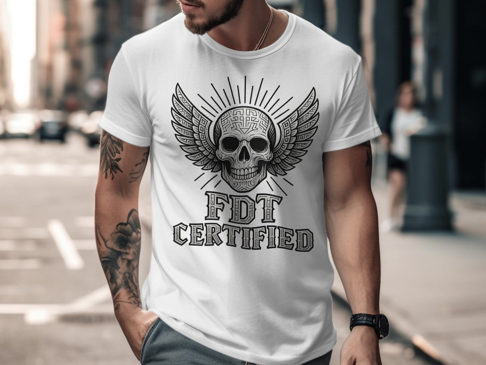FDT Certified Skull with Wings Graphic Tee product