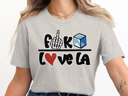 Edgy LA Love Graphic T-Shirt Statement Apparel Product