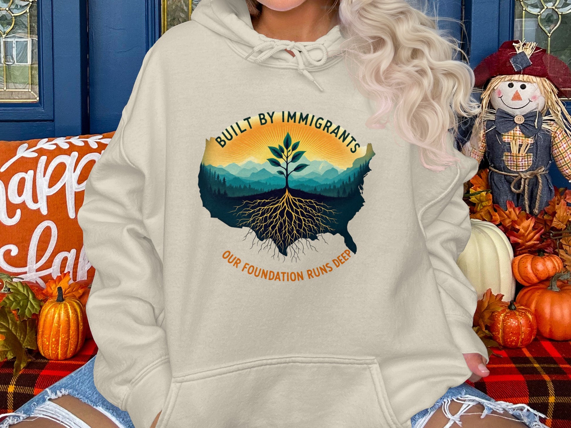 Built By Immigrants Our Foundation Runs Deep hoodie product