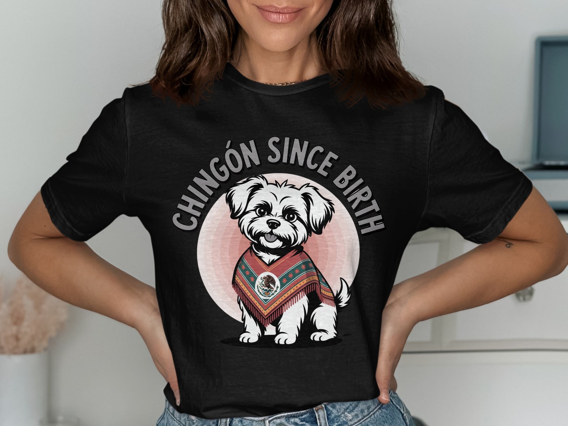 Chingón Since Birth Cute Dog Design T-shirt product