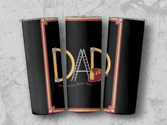 Dad Firefighter Ladder and Helmet Themed Tumbler product
