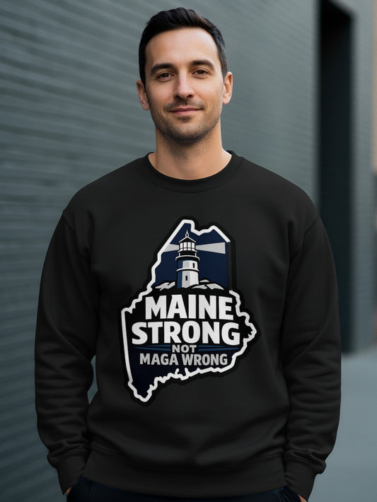 Maine Strong Not MAGA Wrong Sweatshirt