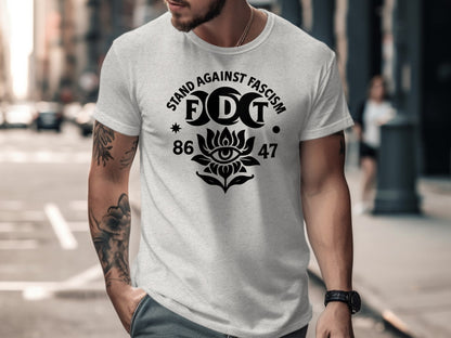 Stand Against Fascism 86 47 Print Graphic T-Shirt