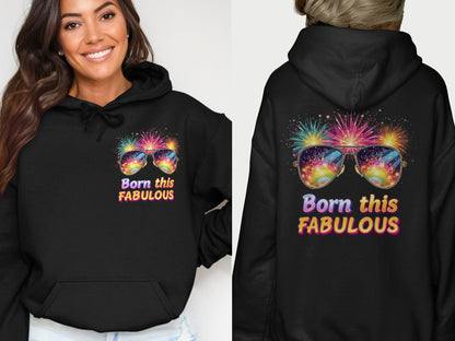 Born This Fabulous Fireworks Design Hoodie Product