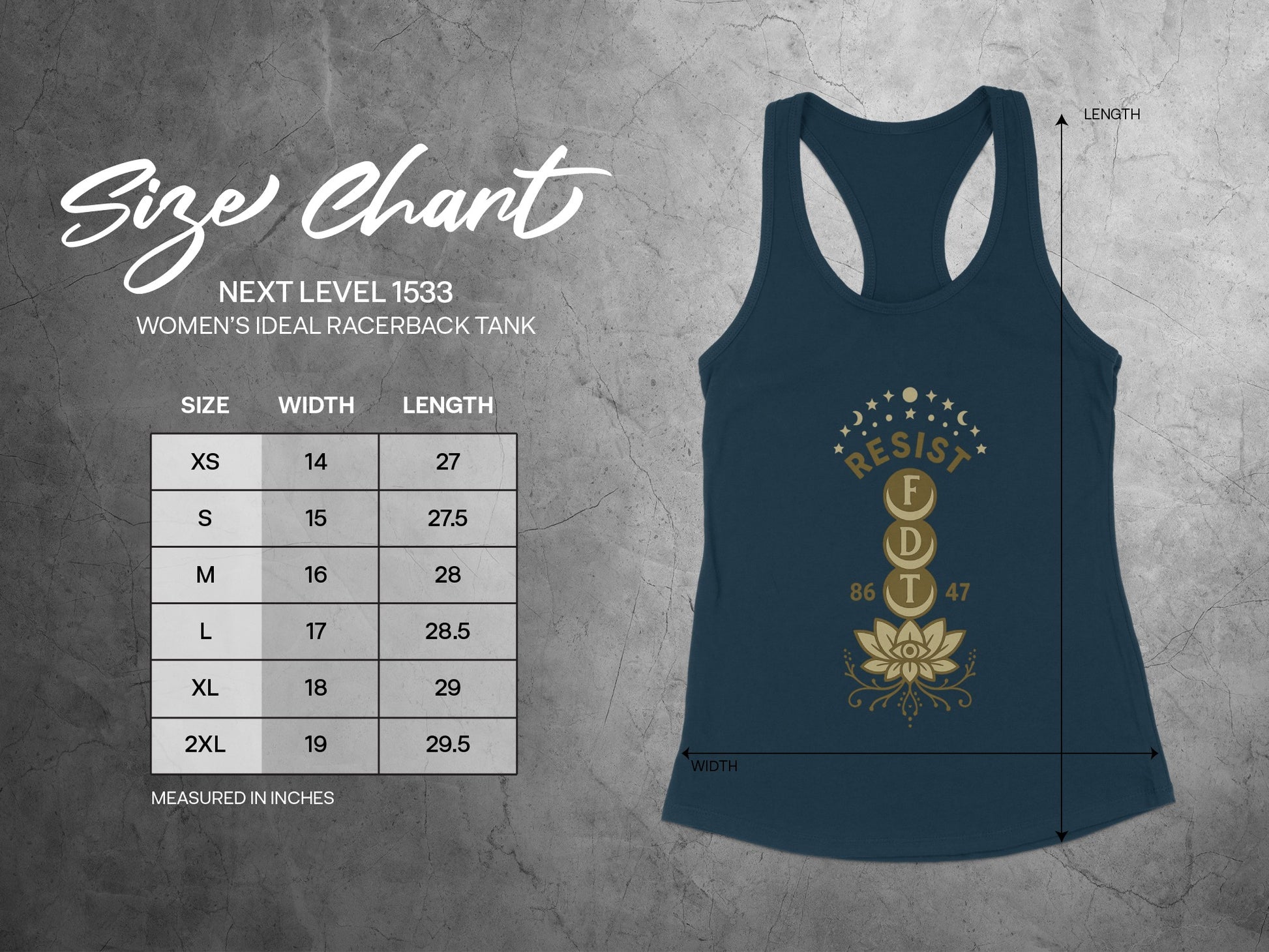 Resist FDL 86 DT 47 Women's Ideal Racerback Tank