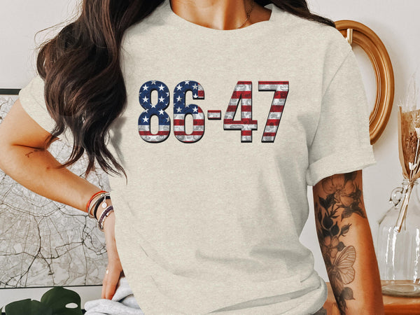 86-47 Patriotic American Flag Themed T-shirt product type