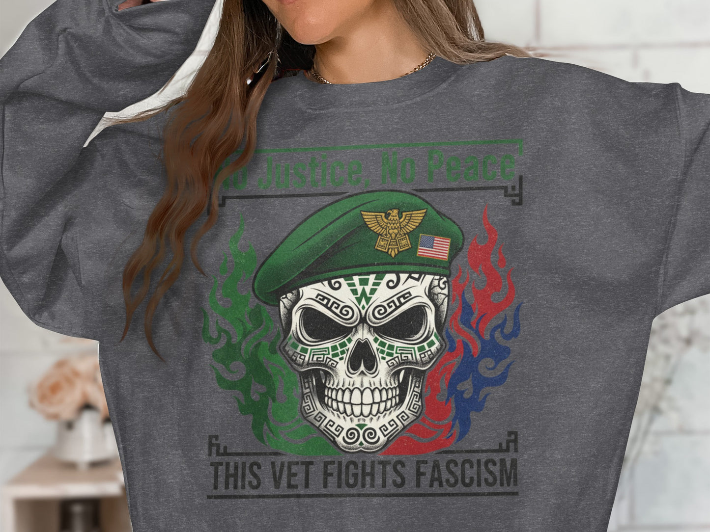 No Justice No Peace This Vet Fights Fascism sweatshirt