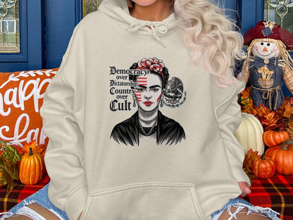 Democracy Over Dictatorship Country Over Cult hoodie