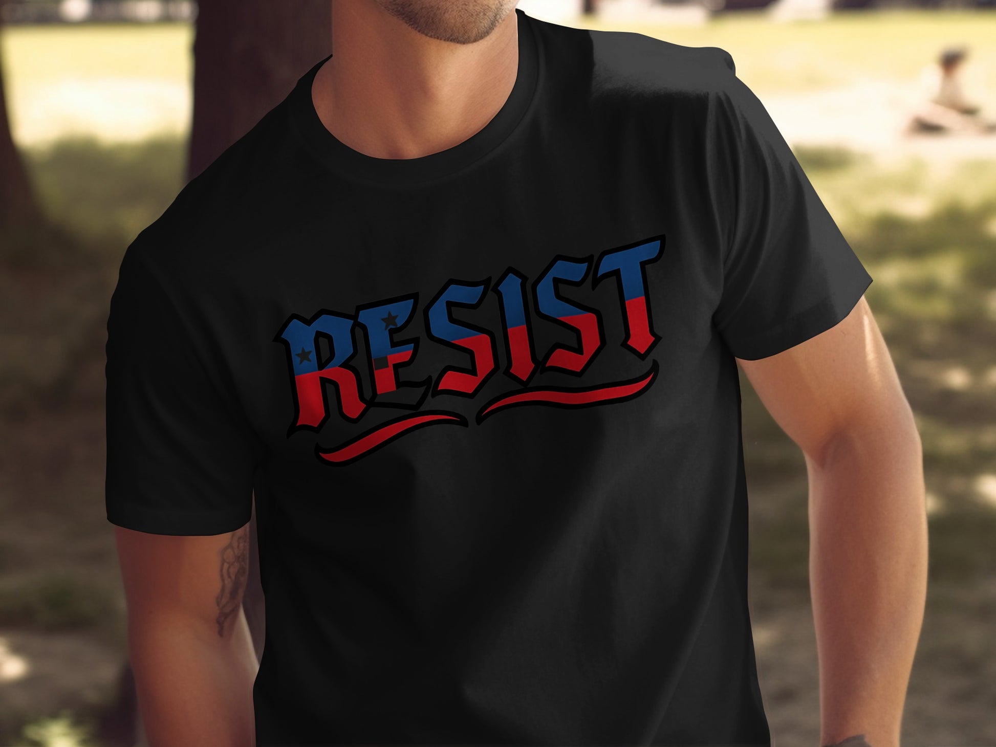 Resist Graphic Tee Bold Statement T-Shirt Design