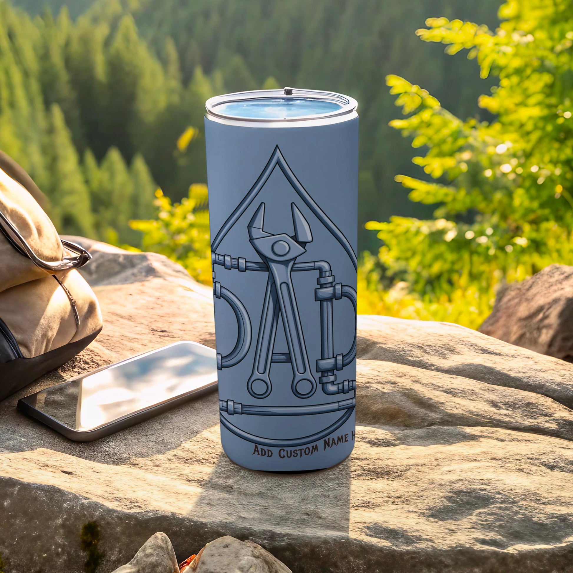 Plumber Themed Tumbler with Customizable Name product