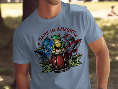 Made in America Frog Music Graphic T-shirt