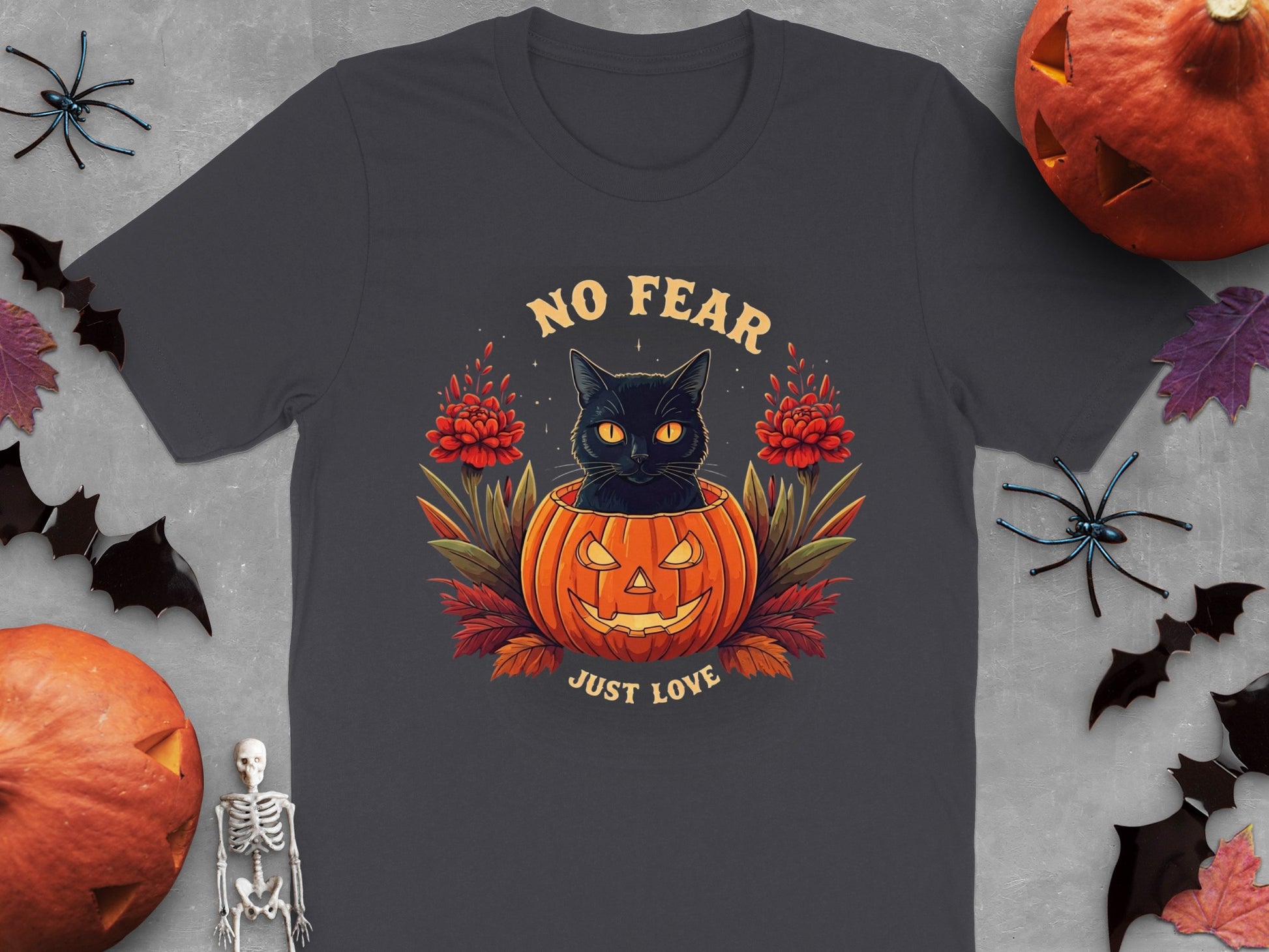 No Fear Just Love Cat Halloween Design product type