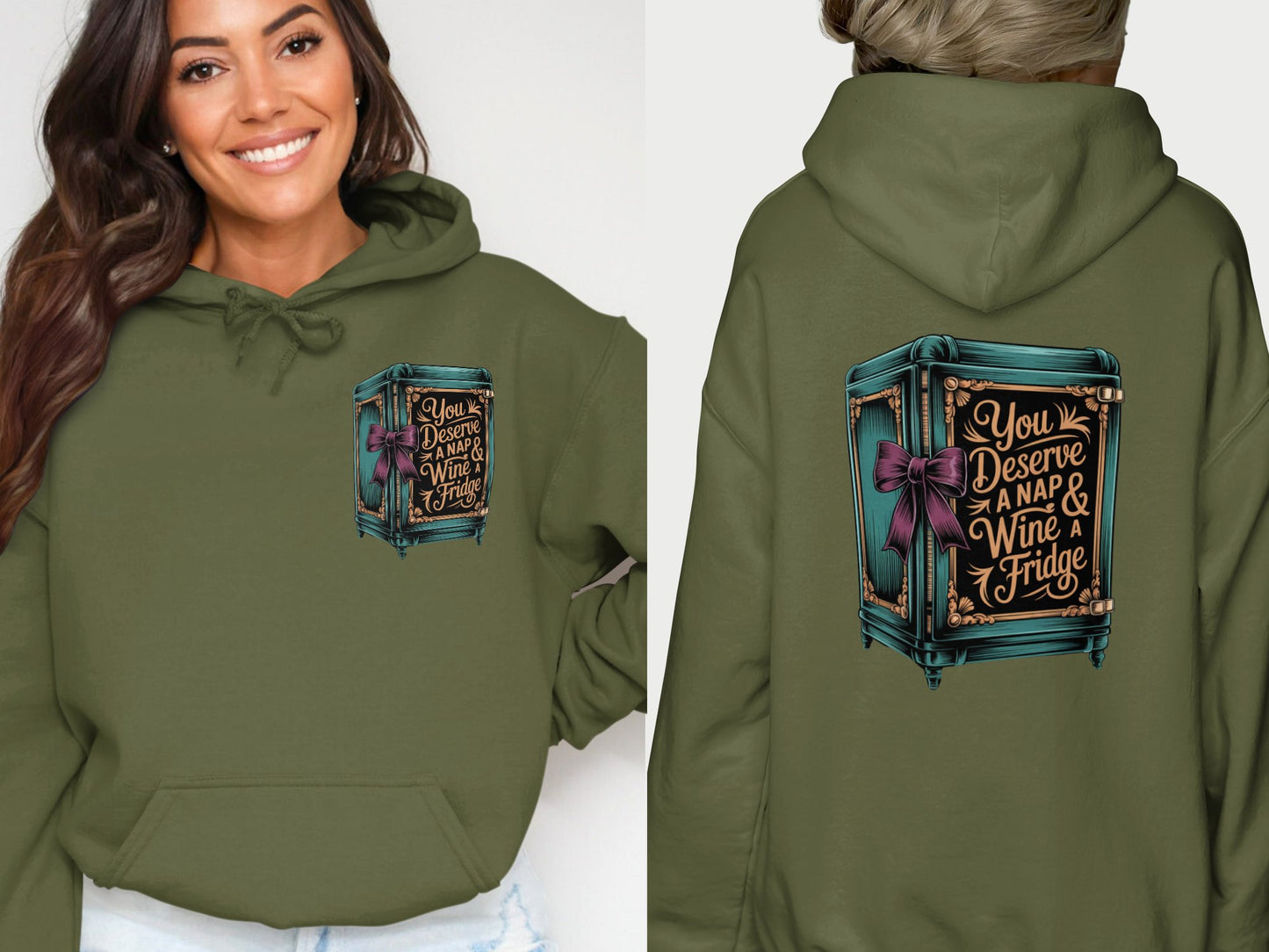 You Deserve A Nap Wine And A Fridge Hoodie product