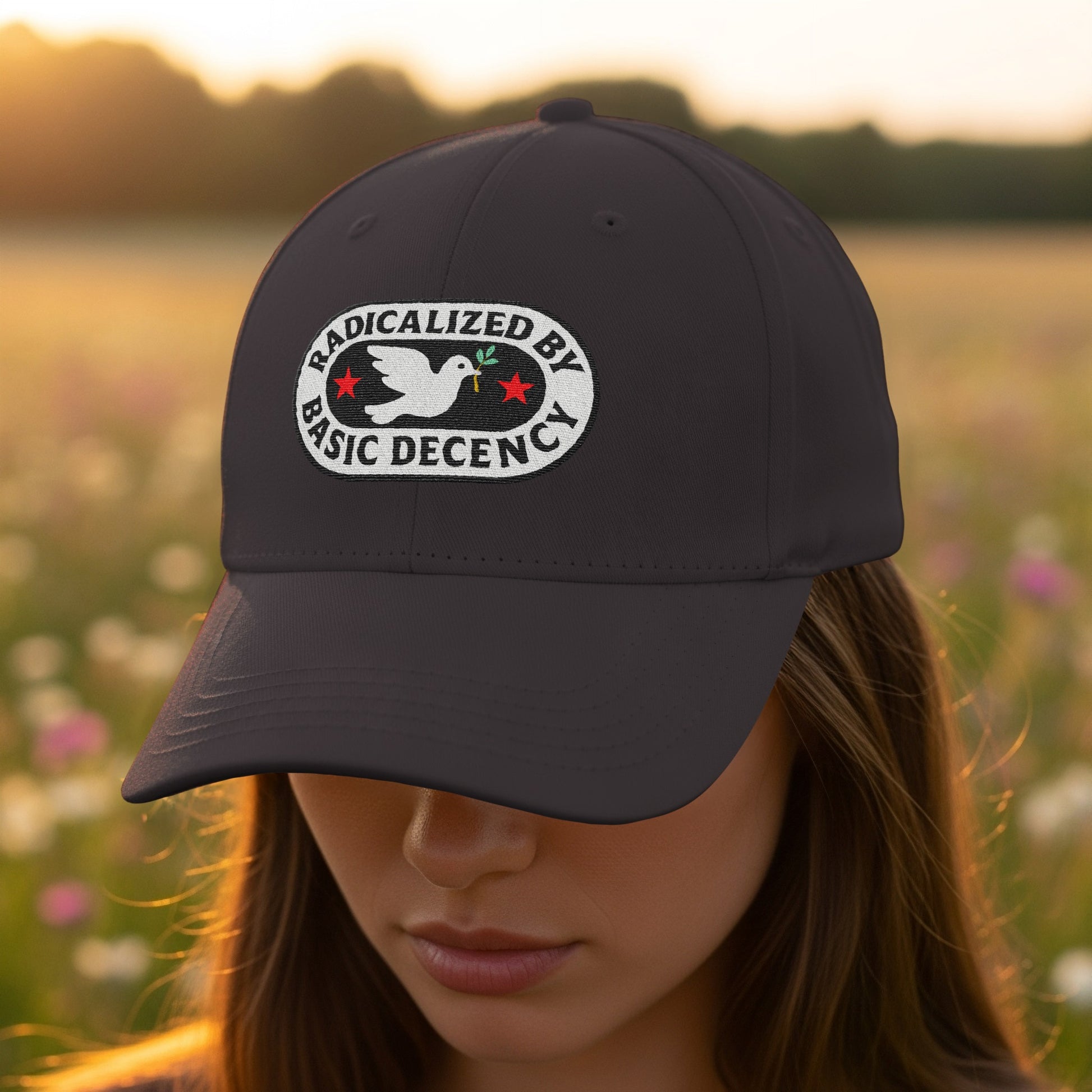 Radicalized By Basic Decency Embroidered Cap product type