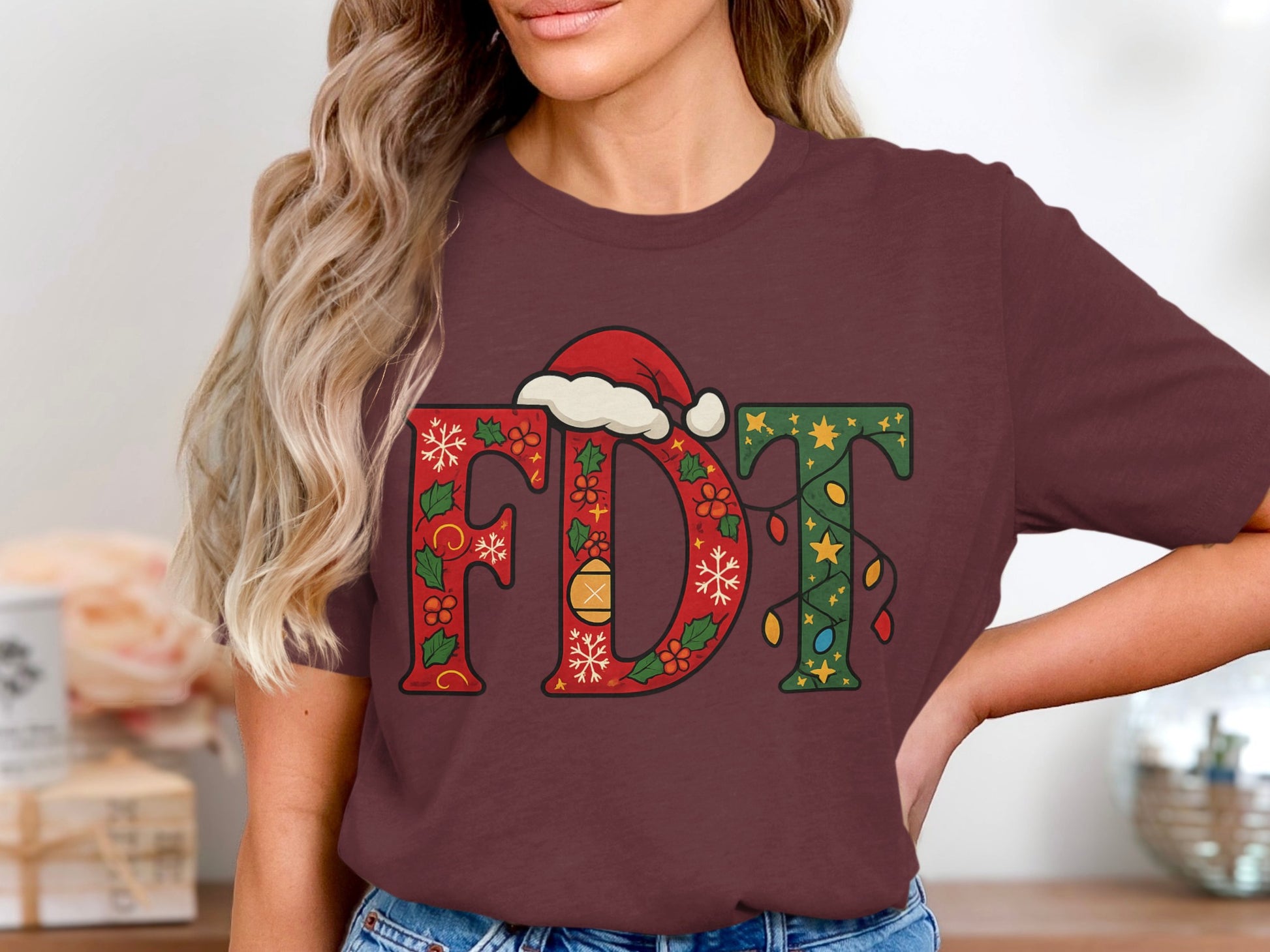 Festive Holiday Letters FDT Christmas T-shirt