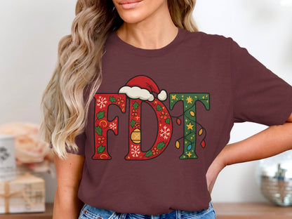 Festive Holiday Letters FDT Christmas T-shirt