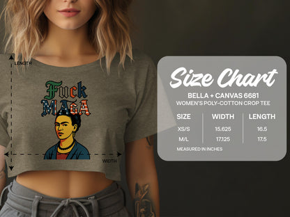 Frida Art Graphic Women's Crop Top Product