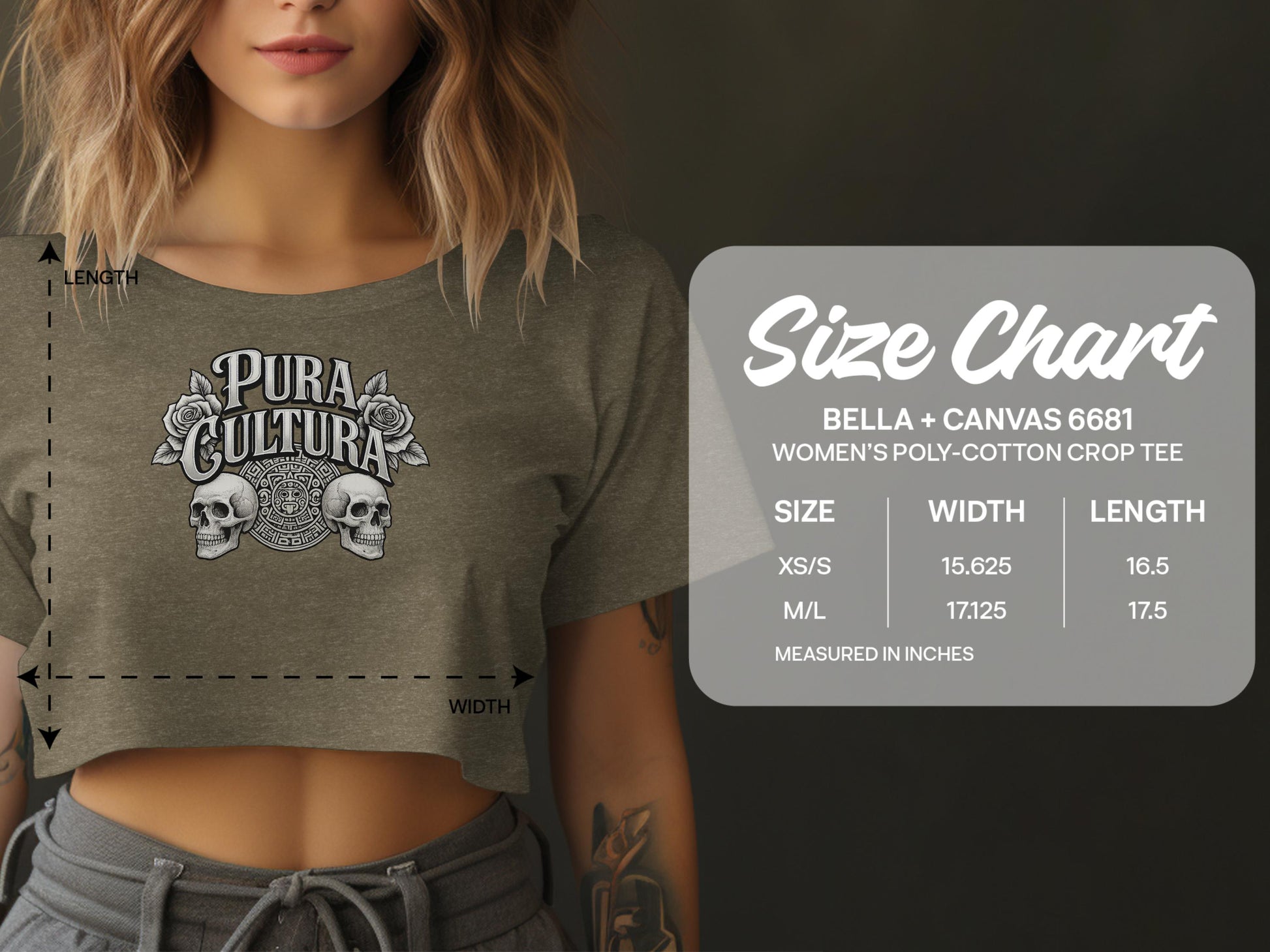 Pura Cultura Women's Poly-Cotton Crop Tee product