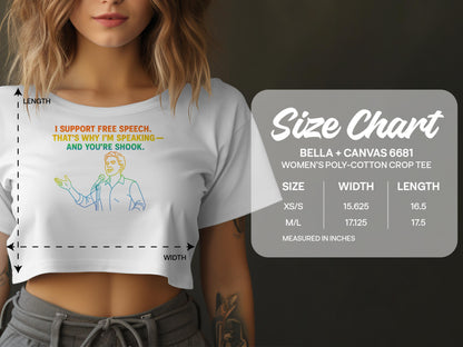 I Support Free Speech Speech Bubble Crop Top product
