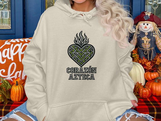 Corazón Azteca Graphic Hoodie Sweatshirt product type