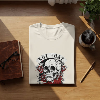 NOT THAT Skull Roses Gothic Aesthetic Graphic Design T-shirt product type