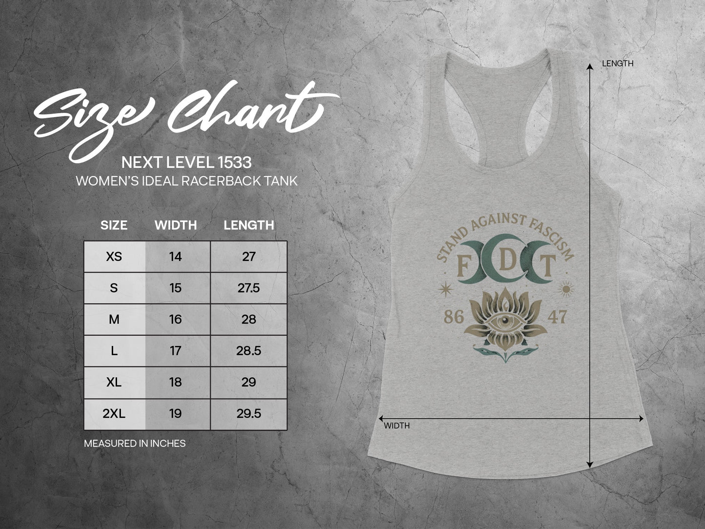 Stand Against Fascism Women's Ideal Racerback Tank