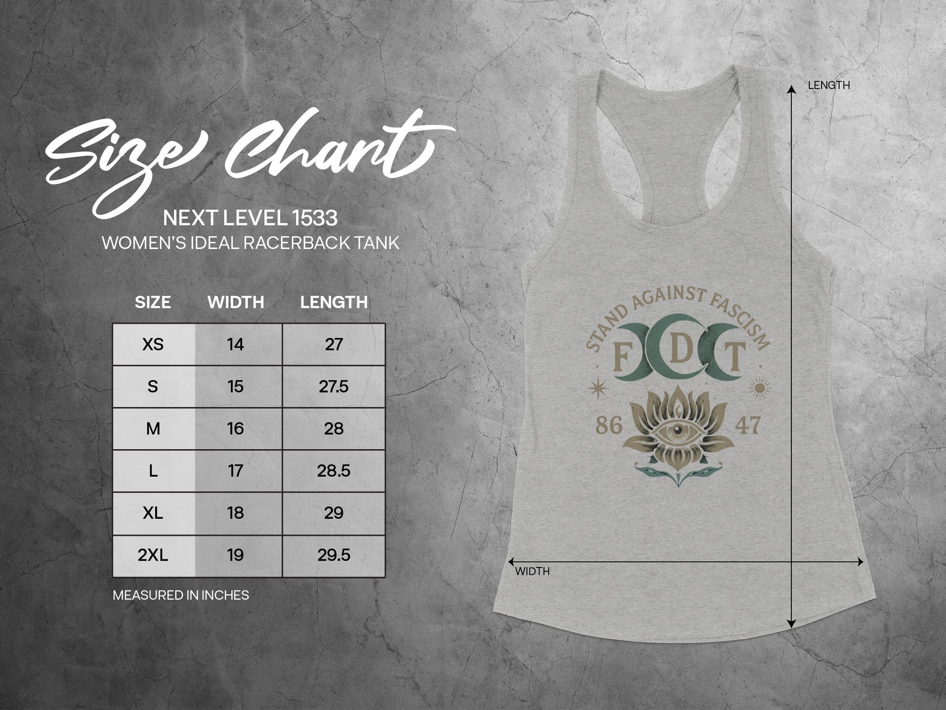 Stand Against Fascism Women's Ideal Racerback Tank