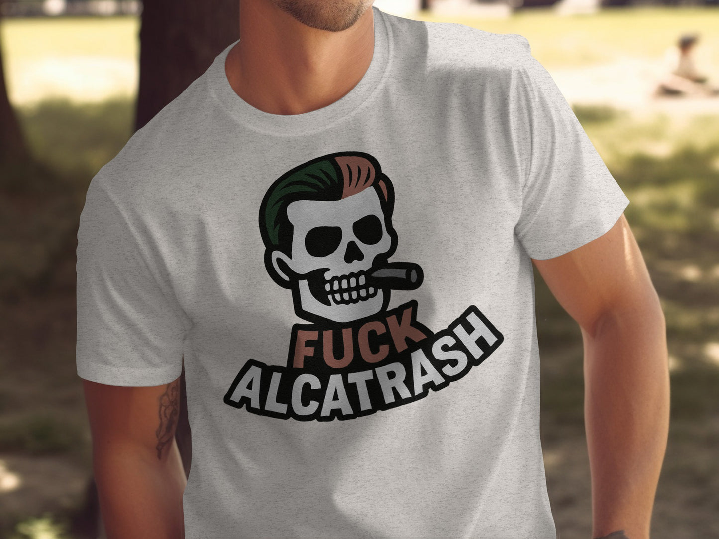 Fuck Alcatrash Skull Graphic Tee Shirt product type