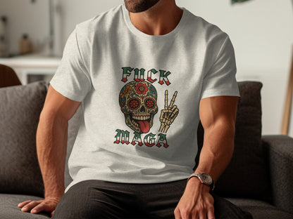 Fuck Maga Skull Design Graphic T-Shirt product