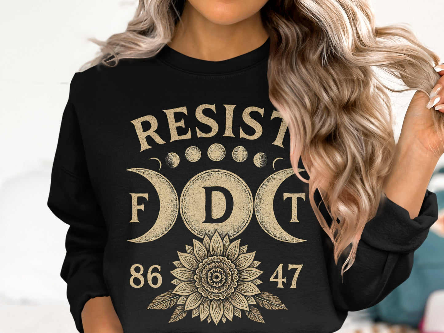 Resist FD Moon Phases and Sunflower Sweatshirt product type