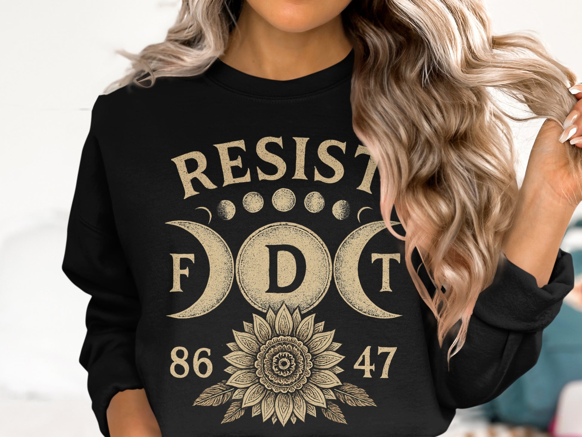 Resist FD Moon Phases and Sunflower Sweatshirt product type