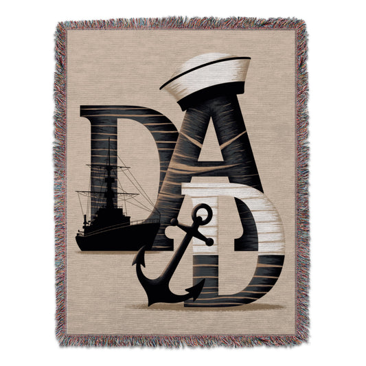 Dad Nautical Theme With Ship And Anchor Blanket Product
