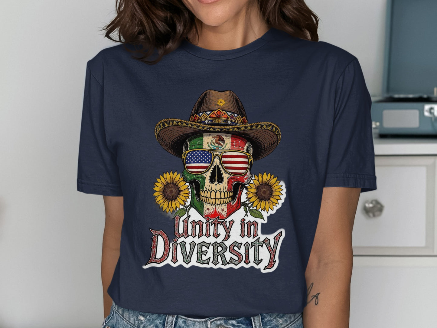 Unity in Diversity Skull Graphic T-Shirt product