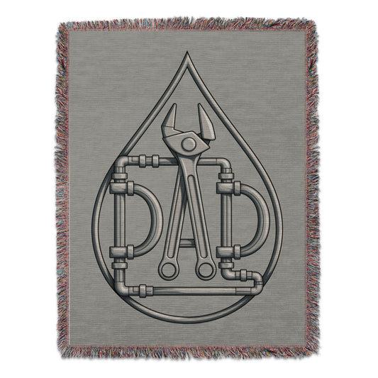 Intricate Plumbing Design Grey Woven Blanket product