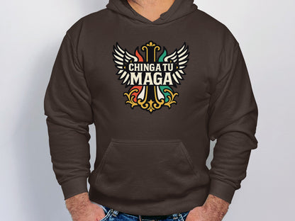 Chinga Tu MAGA Eagle Wings Graphic Hoodie product