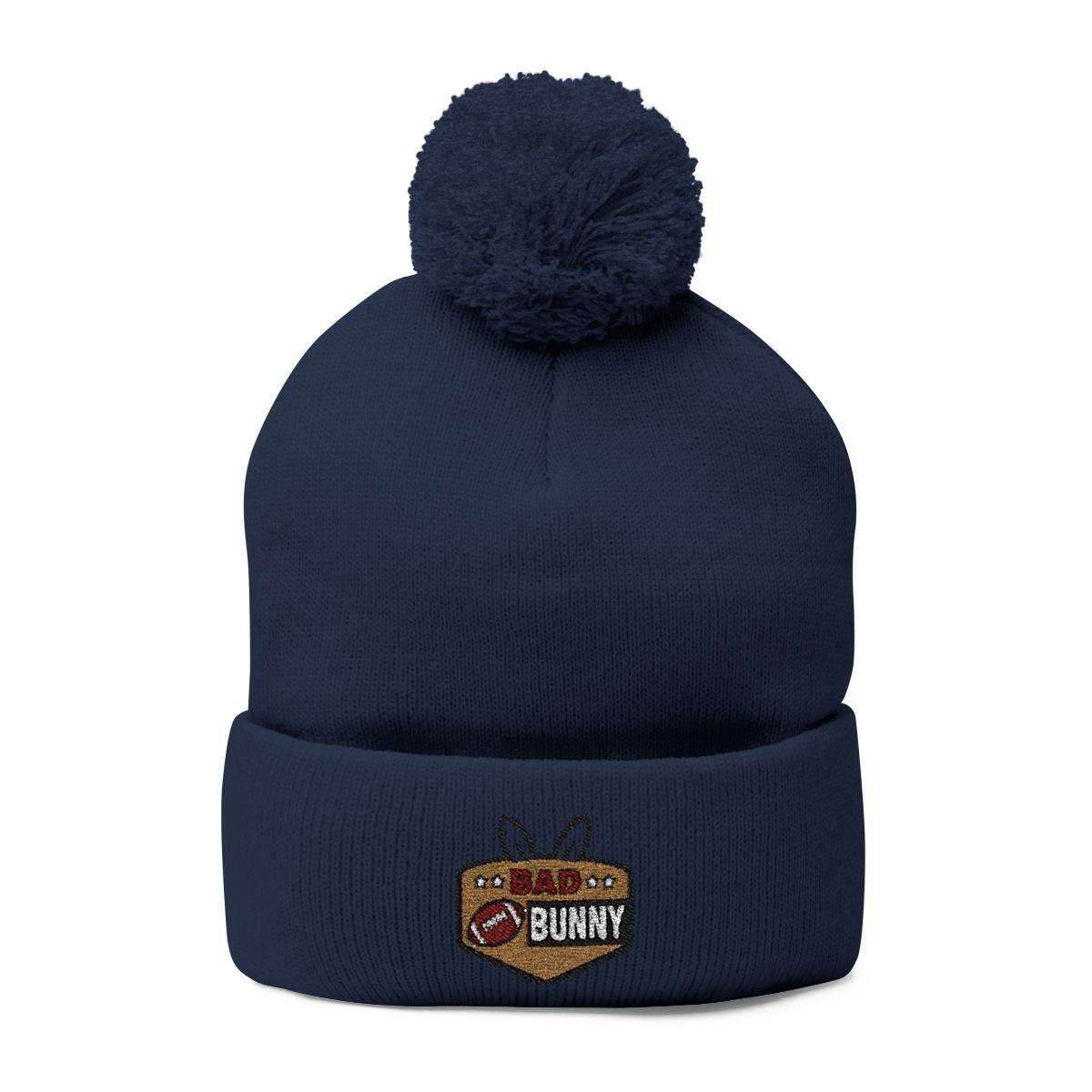 Bad Bunny Pom Pom Knit Beanie  Winter Hat