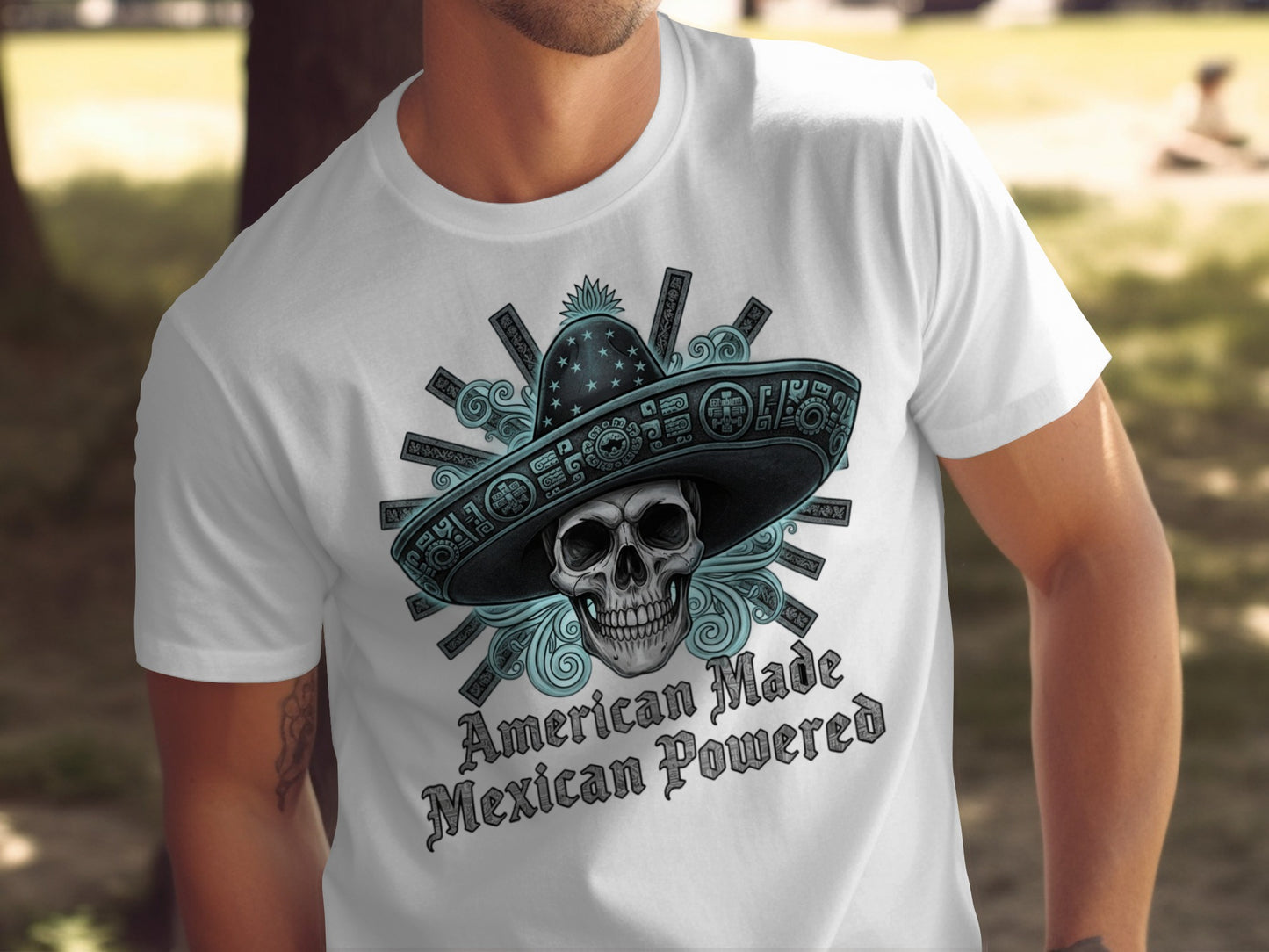American Made Mexican Powered Skull T-Shirt