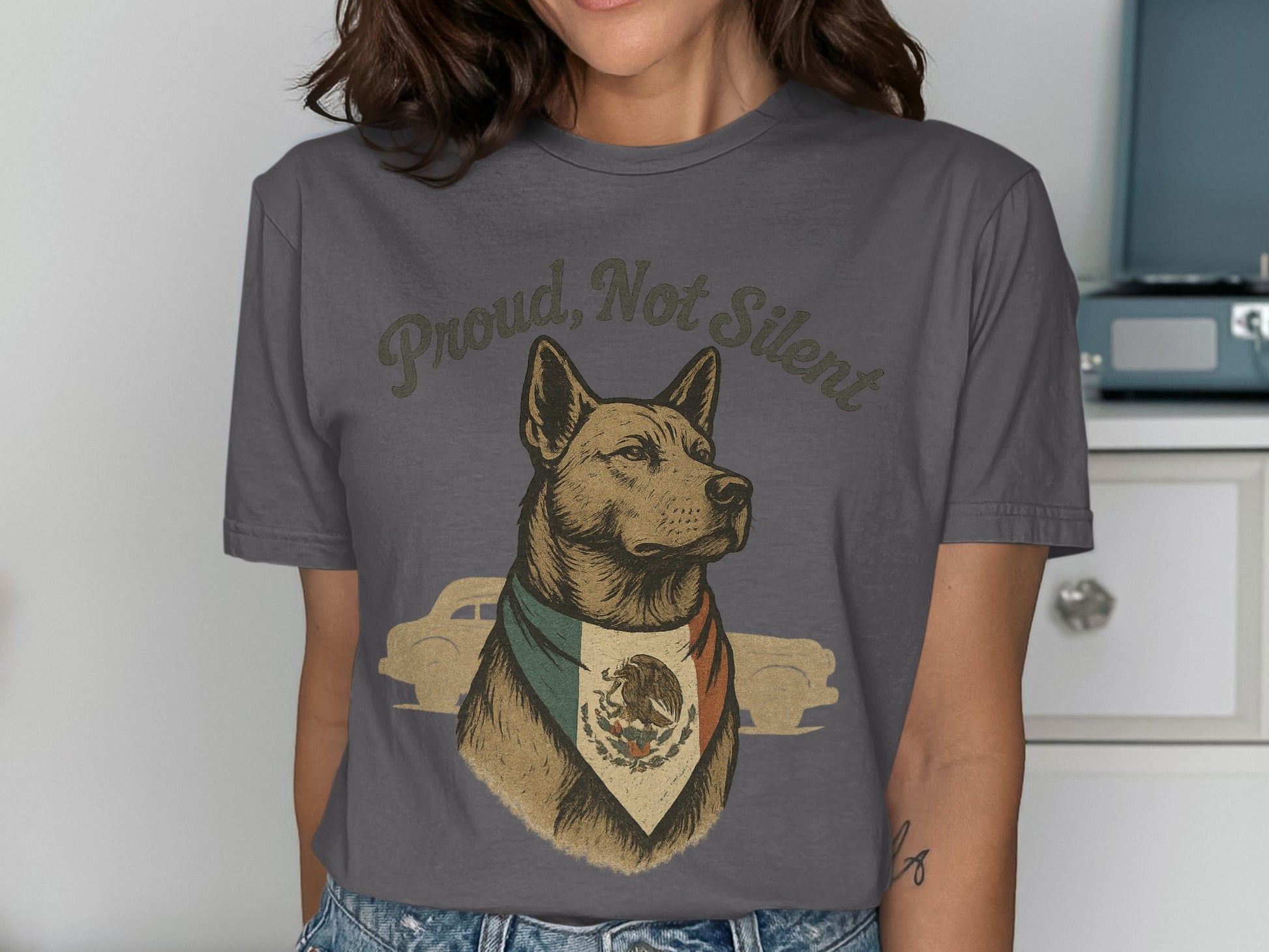 Proud Not Silent Dog Graphic T-shirt product type