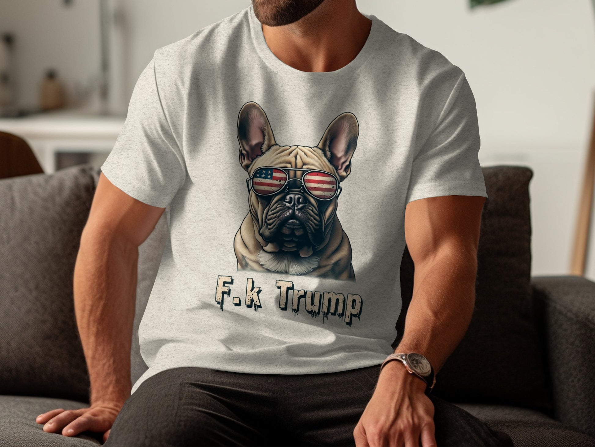 French Bulldog with Trump Message T-Shirt product