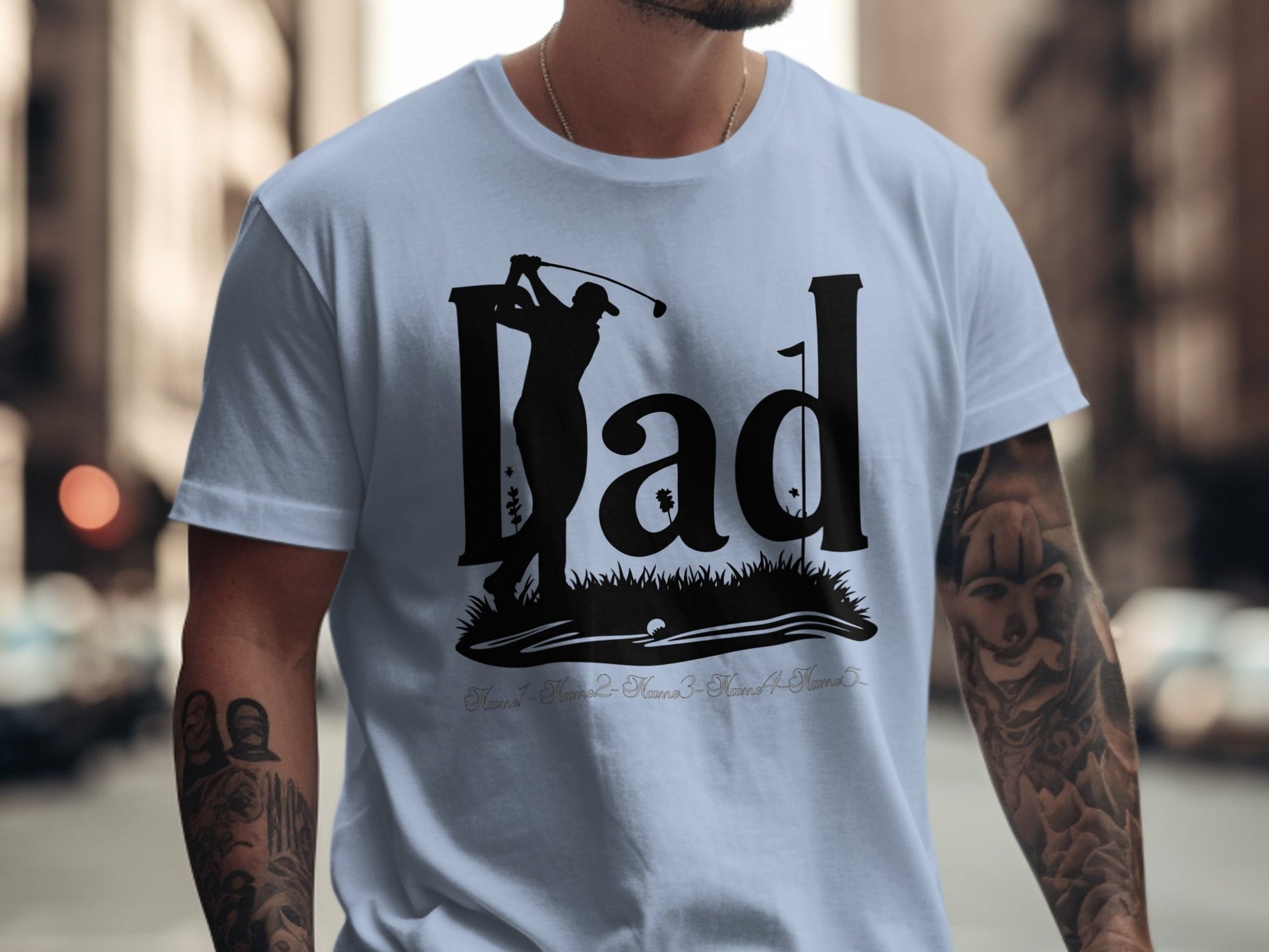 Dad Golfer Graphic Printed Casual T-shirt Product Type